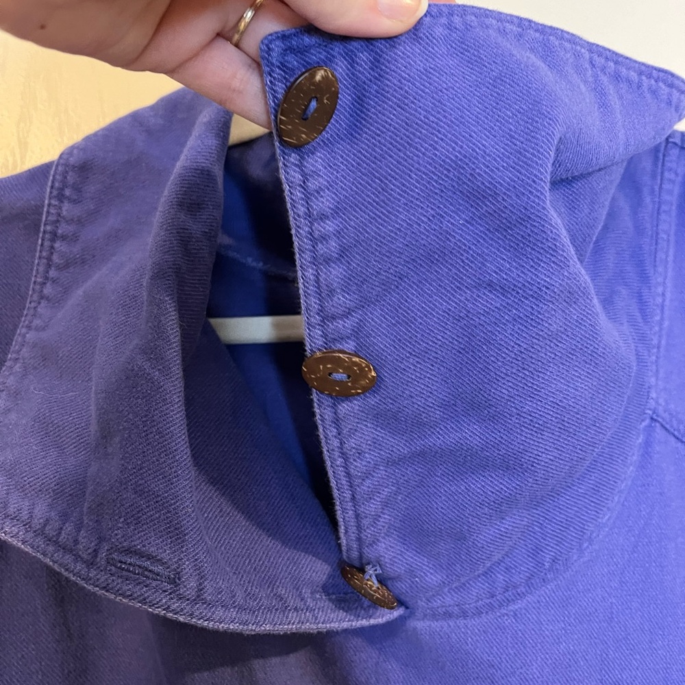 🪷 Soft Surroundings Blue/Purple Heavy Cotton Tunic - Picture 7 of 12